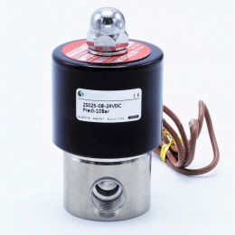 Électrovanne en acier inoxydable 2/2, G 1/4 " | DC24V, NC