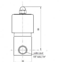 Électrovanne en acier inoxydable 2/2, G 1/8 " | DC24V, NC
