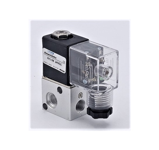 Elektromagnetický rozvaděč 3/2, G 1/8", DC24V