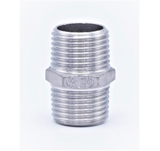 mamelon tubulaire double,  Mamelon double avec hexagone type 340 1/2"