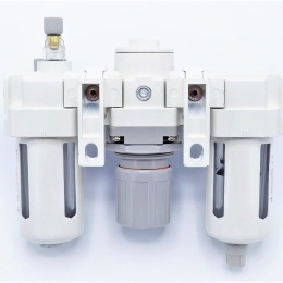 Unité combinée pour le réglage de l'air comprimé (régulateur + filtre + lubricateur) G 3/8"