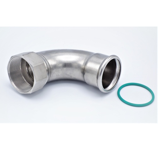 Coude 90°, à pression, F/filetage intérieur 54 mm_2"