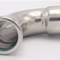 Coude 90°, raccords pressés, F/F | 28 mm, acier inoxydable
