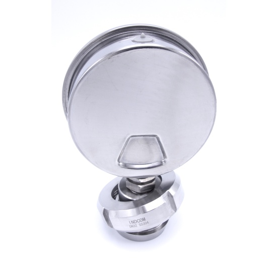 Tlakoměr s oddělovací membránou, potravinářské šroubení DIN 11851, číselník 100 mm,matice DN40| 0-6 bar