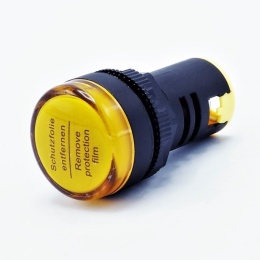 Lumières de LED, ACDC 24 V - 22 mm- jaune