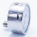 nerezový manometr se zadním (axiálním) připojením, číselník 100 mm, rozsah měření 0-8 bar