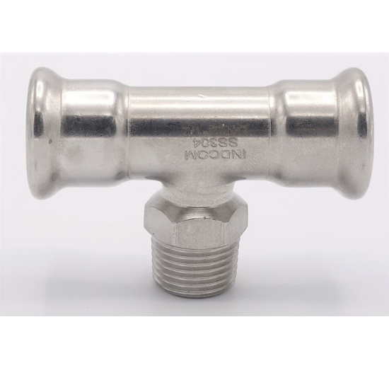 Pièce en T, pressage, F/M (filetage extérieur)/F | 22_1/2"_22