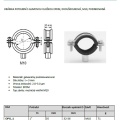 Collier de serrage avec caoutchouc EPDM, deux vis, M8/M10, galvanisé 32-36 mm