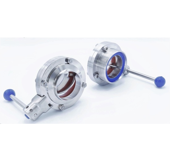 nerezové klapky přímé, typ G-S (závitové-navařovací), DN 65