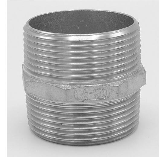 Mamelon double avec hexagone type 340 6/4" inox