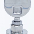 manometr s oddělovací membránou, rozsah měření 0-4 bary, clamp límeček 64 mm, číselník tlakoměru 63 mm