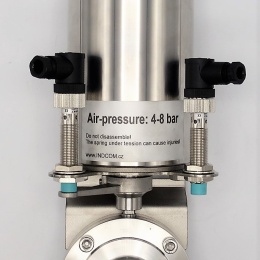 Vannes papillon de soudage type S-S, l´actionneur pneumatiques DN40