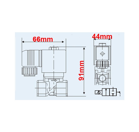 Vannes électromagnétiques 2/2, G 1/2", DC24V, NC
