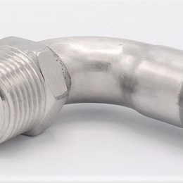 Coude 90°, à sertir, F/filetage extérieur 15 mm_1/2" acier inoxydable