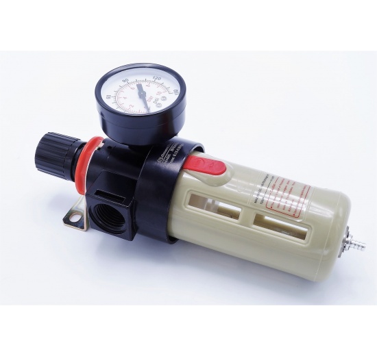 filtr s redukčním ventilem a plastovým ochranným krytem, 0 - 10 bar