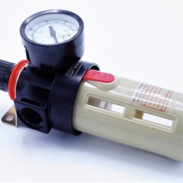 filtr s redukčním ventilem a plastovým ochranným krytem, 0 - 4 bar