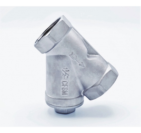 Filtre à tamis en Y oblique, fileté 6/4” en acier inox