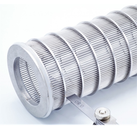 Filtre tubulaire cornier  type C-C, DN50 (collier 64mm) tamis à fentes de filtration intérieure 0,8 mm