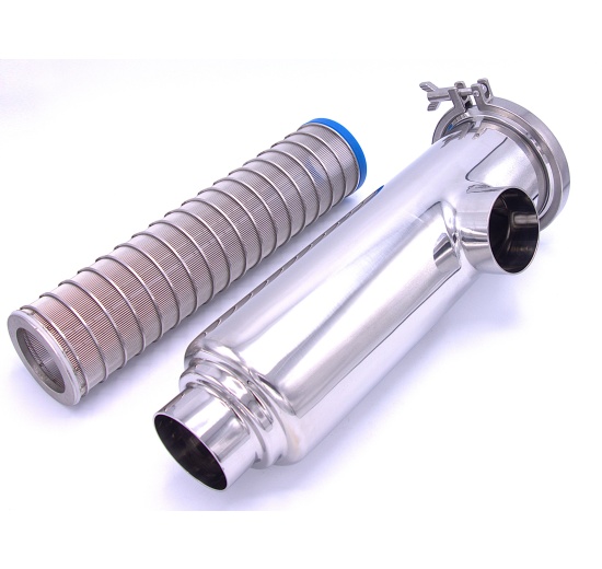 Filtre tubulaire, raccord d’entrée/sortie DN65 type à soudure