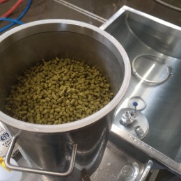 Hopsdrop en détail - le réservoir pour l'houblonnage à froid