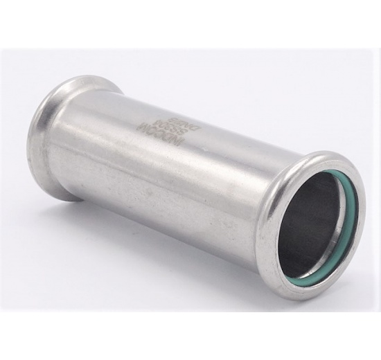 Hrdlo prodloužené 28 mm, lisovací, nerezové