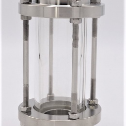 Indicateur de circulation droit, inox, CLAMP C-C, longue