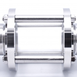 Indicateur de circulation en inox, raccordement: CLAMP, court, (pour tuyauterie)