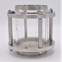 Indicateur de circulation en verre borosilicate et acier inox 1.4301 (AISI 304)