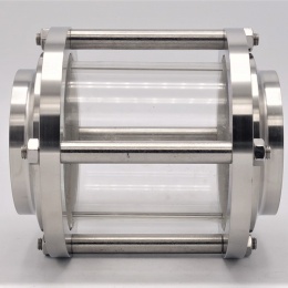 Indicateur de circulation en verre borosilicate et acier inox 1.4301 (AISI 304)