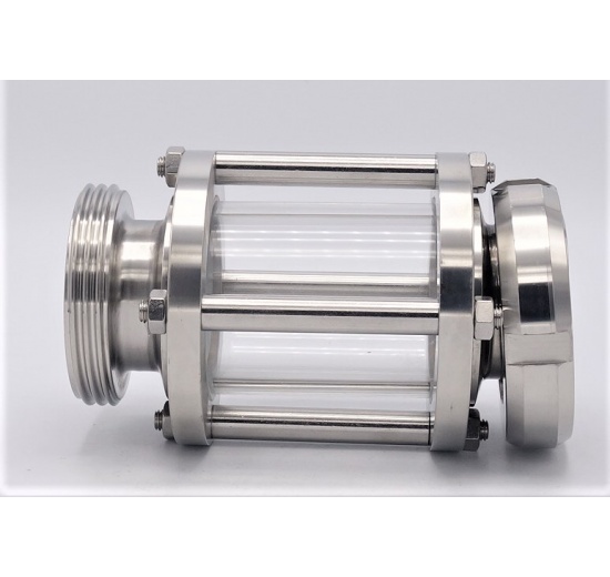 Indicateur de circulation en verre borosilicate et acier inox