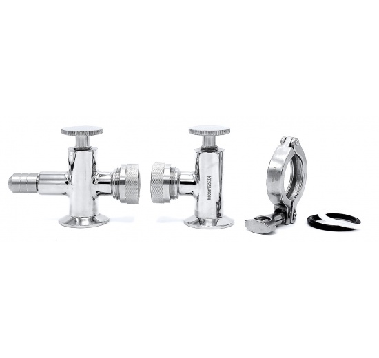 Indicateur de niveau, connexion Clamp, partie supérieure et inférieure