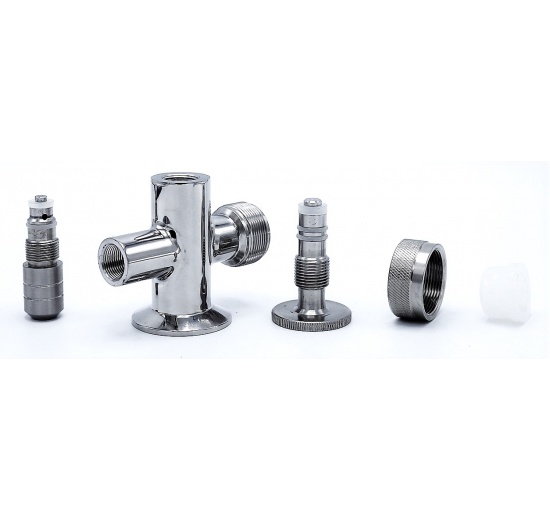 Indicateur de niveau, connexion Clamp, partie supérieure et inférieure