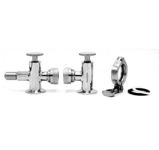 Indicateur de niveau, connexion Clamp, partie supérieure et inférieure