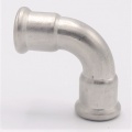 Inox, Coude 90°, raccords pressés, F/F | 18 mm