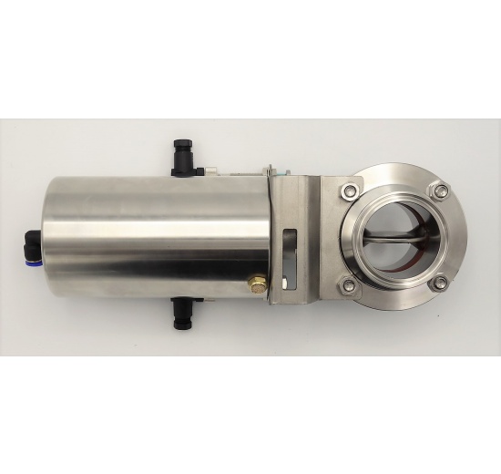inox vanne papillon actionneur pneumatiques CLAMP DN50 sanitaire