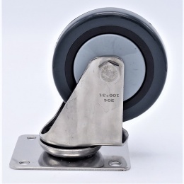 Kolečka transportní, otočná, nerezová, průměr 100 mm