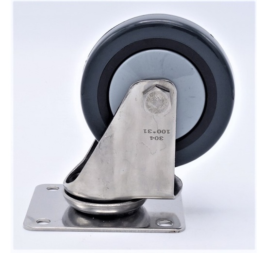 Kolečka transportní, otočná, nerezová, průměr 100 mm