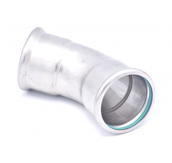 Koleno 45° (oblouk), lisovací nerez