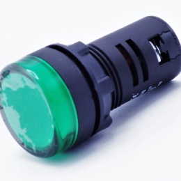 Lumières de LED, ACDC 24 V - 22 mm - vert