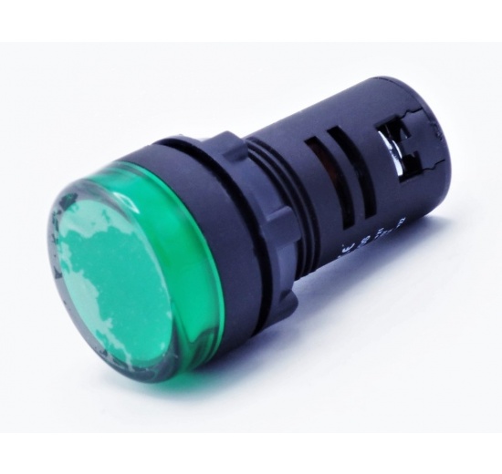 Lumières de LED, ACDC 24 V - 22 mm - vert