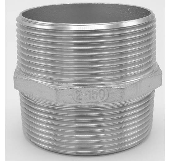 Mamelon double avec hexagone type 340 2" acier inoxydable