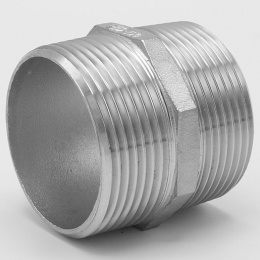 Mamelon double avec hexagone type 340 6/4" acier inoxydable