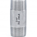 Mamelon tube mâle, inox type 310