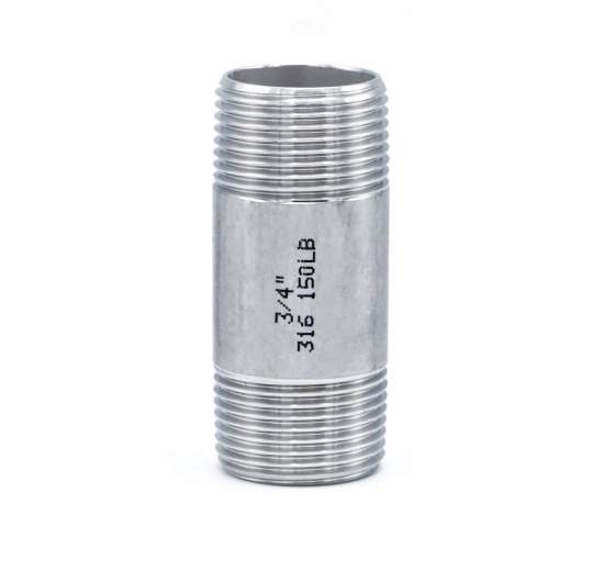 Mamelon tube mâle, inox type 310