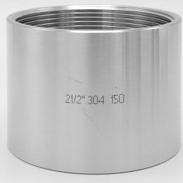 Manchon inox égal femelle type 333,  2 1/2"