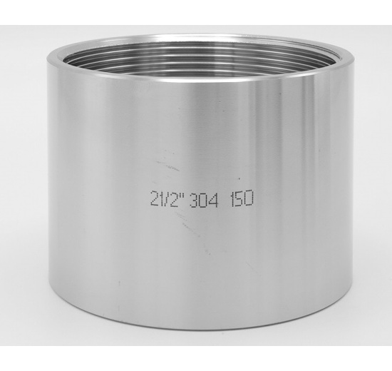 Manchon inox égal femelle type 333,  2 1/2"