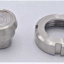 Manomètre avec membrane de séparation, raccord alimentaire DIN 11851, cadran 100 mm| écrou DN32