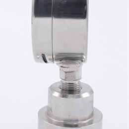 Manomètre avec séparateur à membrane - en acier inoxydable CLAMP, cadran 63 mm | 0-6 bar, (clamp collier-50,5mm)