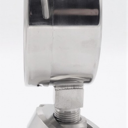 Manomètre avec séparateur à membrane - visserie alimentaire DIN 11851, cadran 100 mm, matrice DN32| 0-10 bar