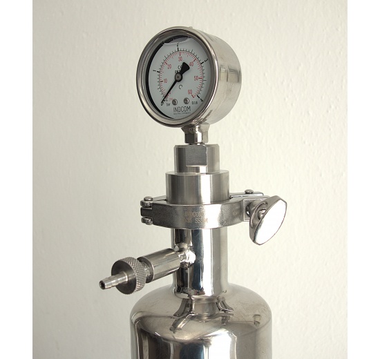 Manomètre inox avec membrane de séparation-CLAMP, cadran 63 mm 	Mesure de pression